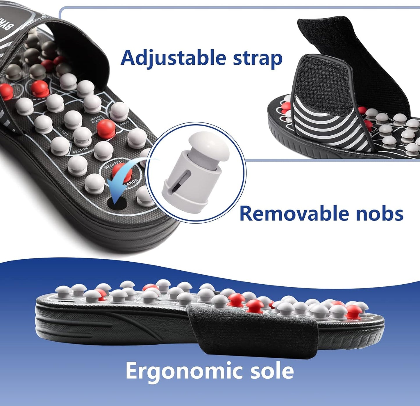 BYRIVER Tension Fatigue Relief Massager Slippers BYRIVER