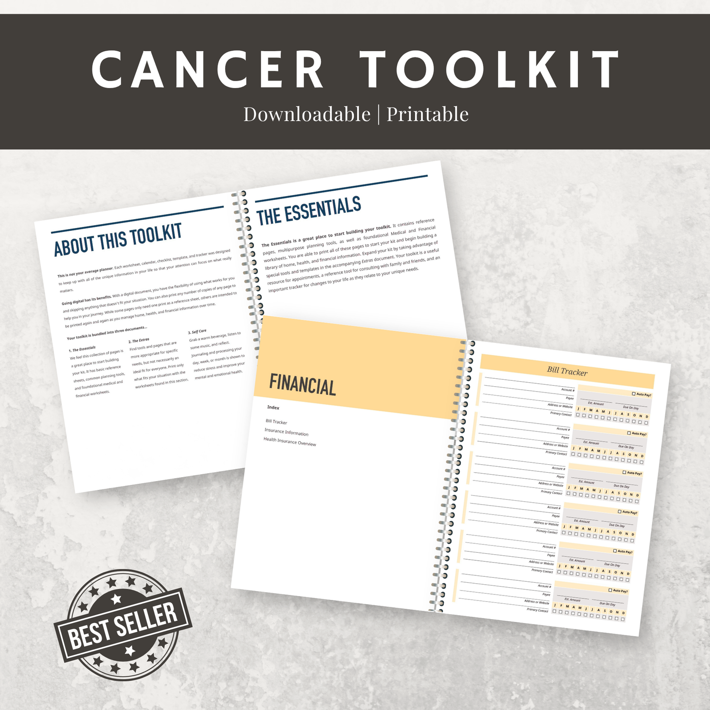 Ultimate Cancer Care Toolkit | Printable Planner, Tracker & Organizer Bundle Drake Wellness
