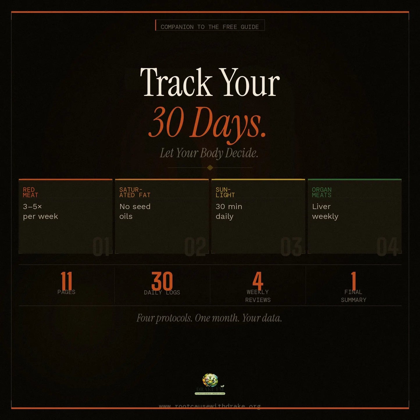 30-Day Food Tracking Notebook: Complement to "They Changed the Story" Drake FM
